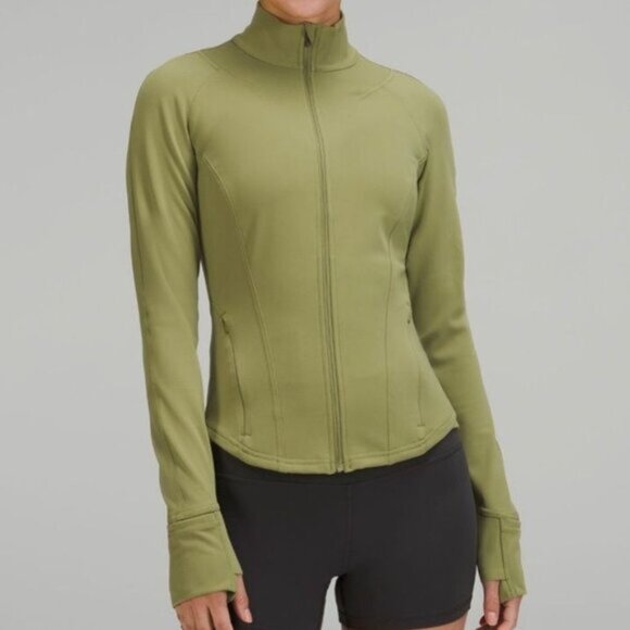 Lululemon InStill Full Zip Jacket Bronze Green Size 6 Activewear Running Yoga - Picture 1 of 14